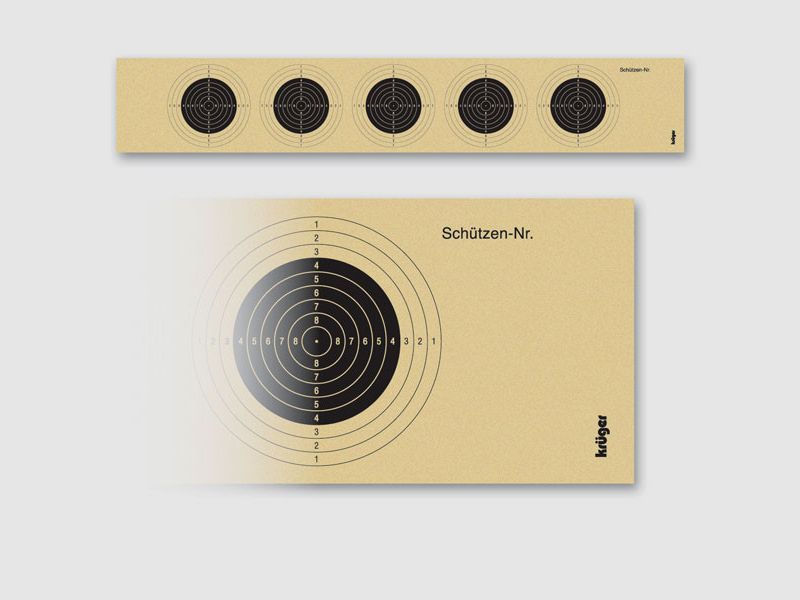 Air rifle target strips with 5 target images #1005
