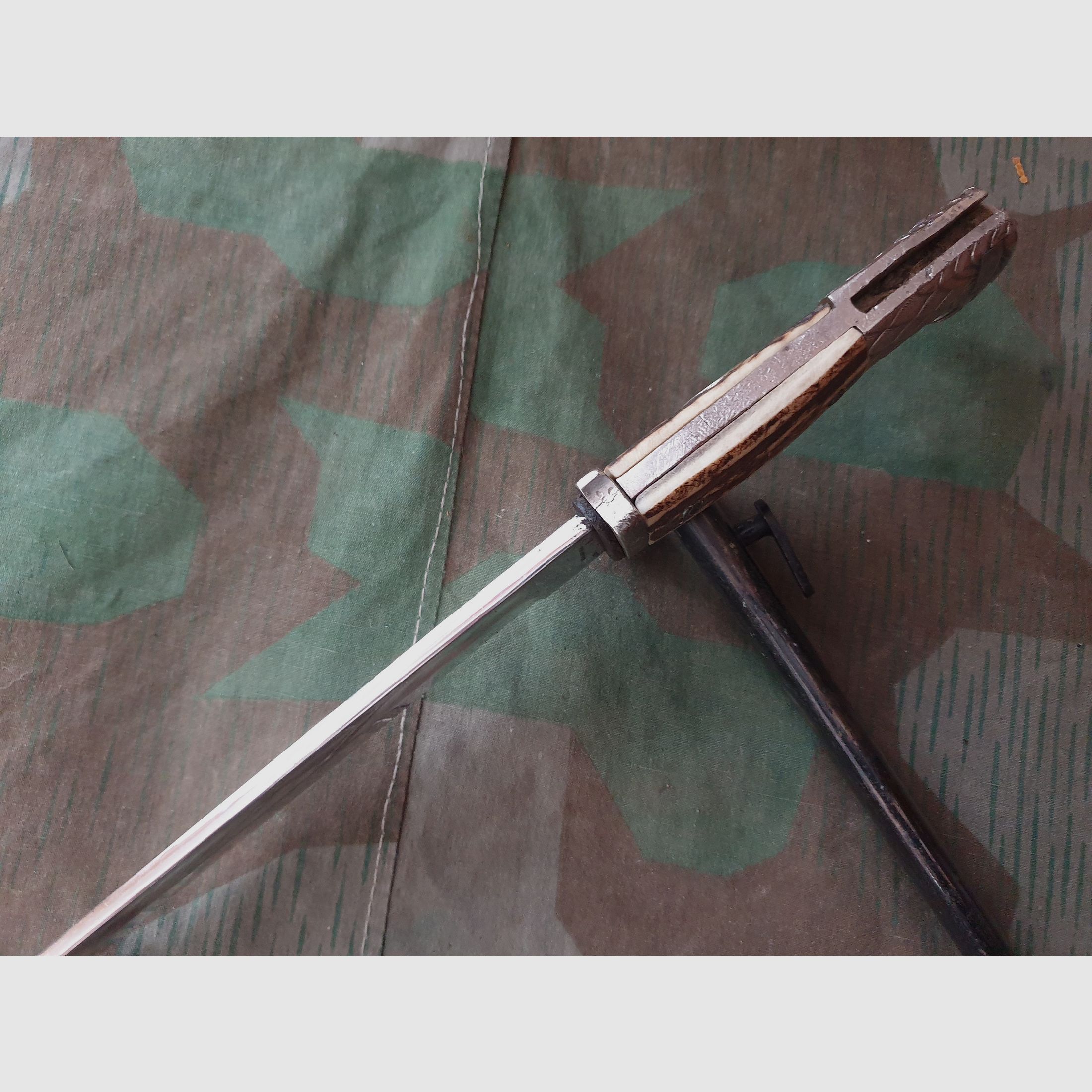Unikat Uitgaansbajonet 2 WK / WWII K98 Extra Zijdegeweer