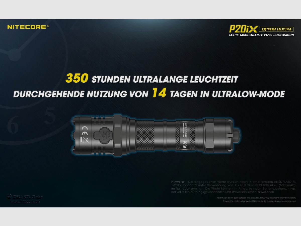 Nitecore P20iX PEL 2.0 - 4000 lumen, NTH32, NTC2i, senza modalità strobo, immagine 7 di 9