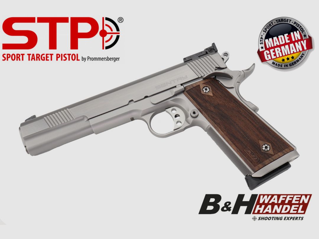 STP Sentry 6.0 Silver Cal.: 9mm Luger 1911 Sport Pistol by Prommersberger