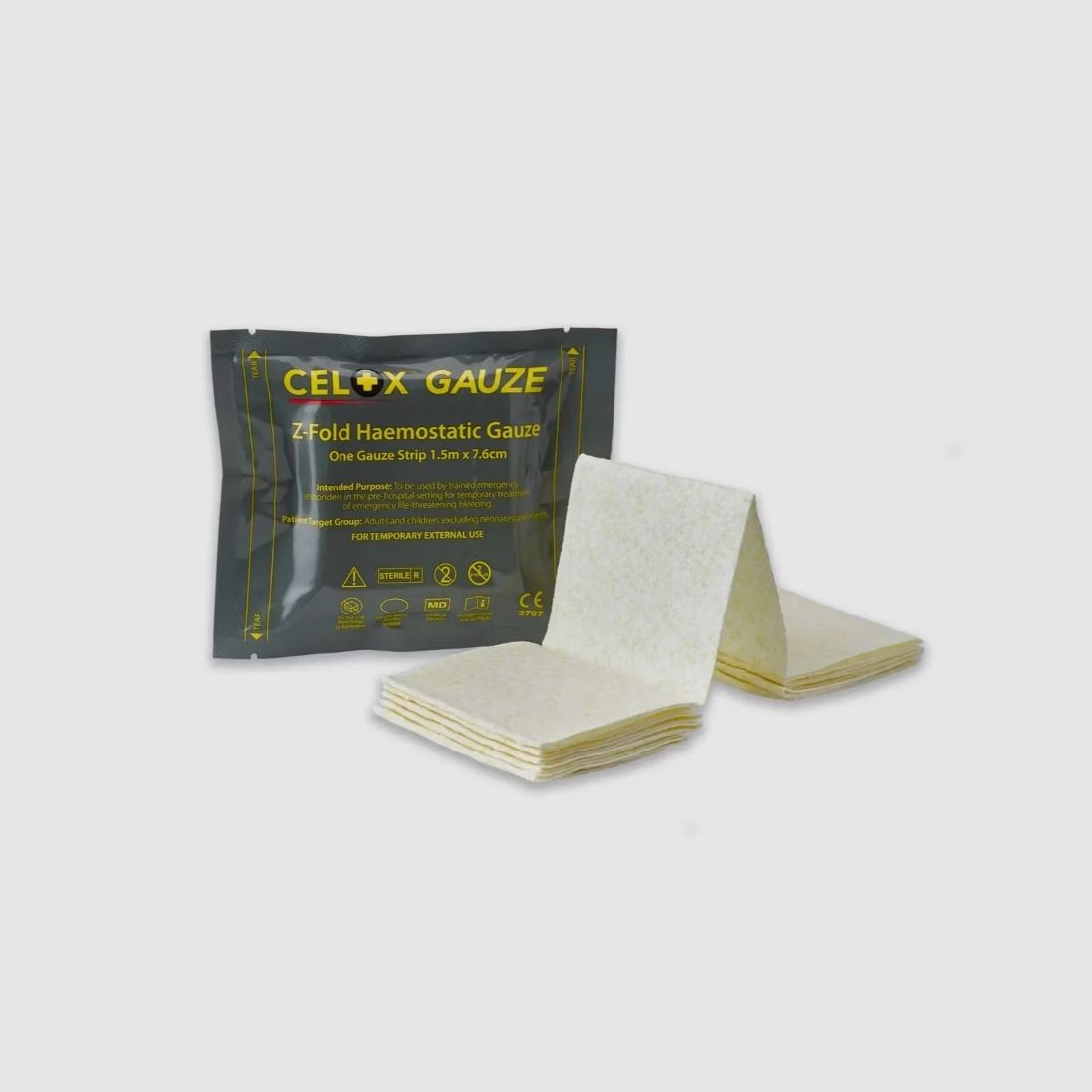 CELOX MEDICAL - Gasa Hemostática para Hemostasia Rápida