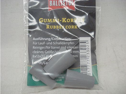 Gummi-Korken 3er Set - verschließt Lauf/Schalldämpfer