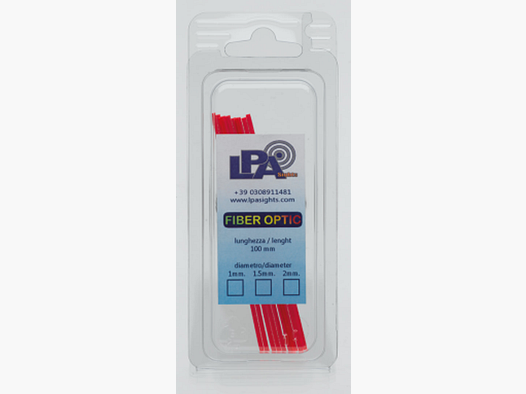 LPA – Varillas de Fibra de Vidrio 2,0 mm, 10 piezas de 10 cm, rojo