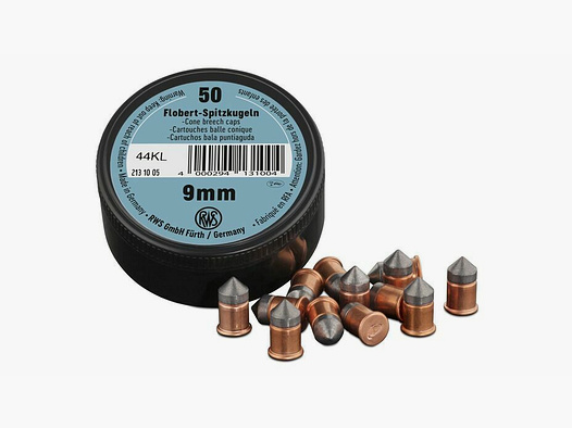 RWS Flobert pointed bullet can of 50 9mm Flobert