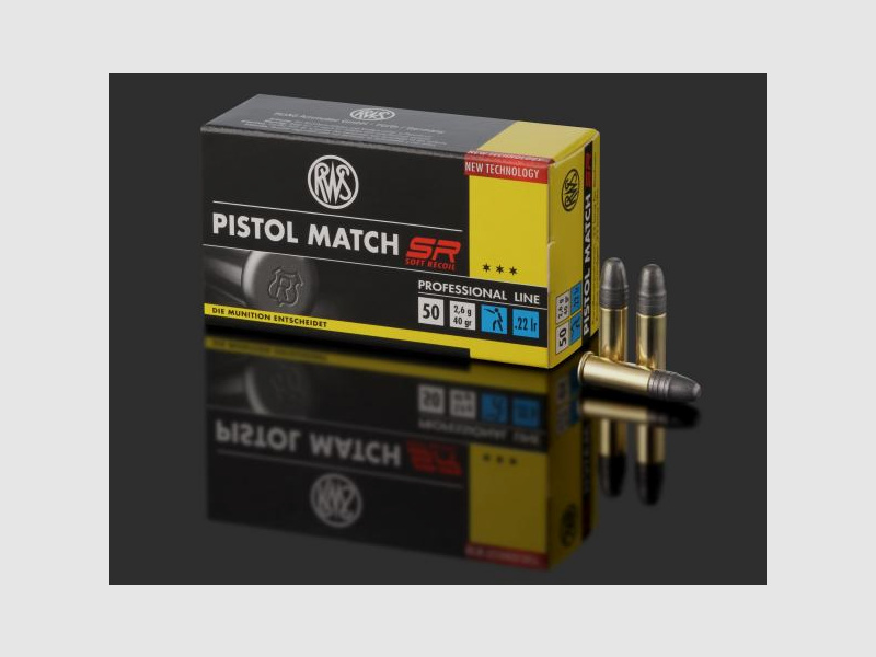 RWS KK-Munition .22lr Pistol Match SR 50 Stk SONDERPREIS ab 0,15/Stk