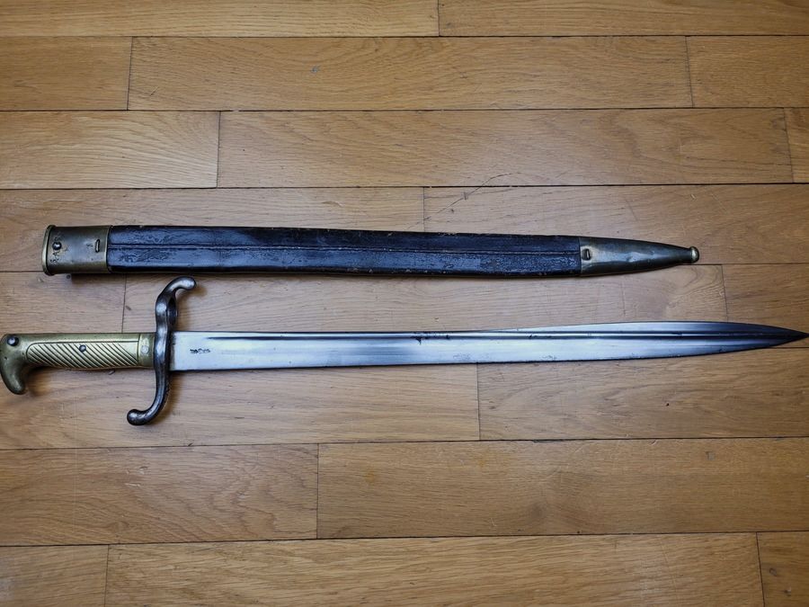 Baionetta del Fuciliere 1860 – Fanteria di Marina Prussiana – con numero – W68 "Clauberg + Chevalier" – TBE, immagine 7 di 17