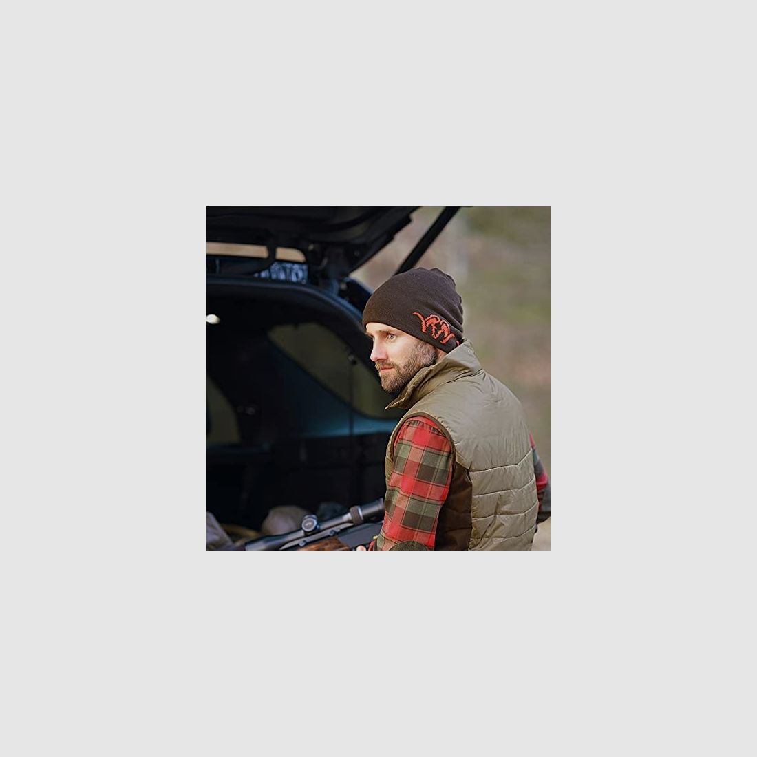 Blaser bonnet beanie marron réversible, image 3 sur 3