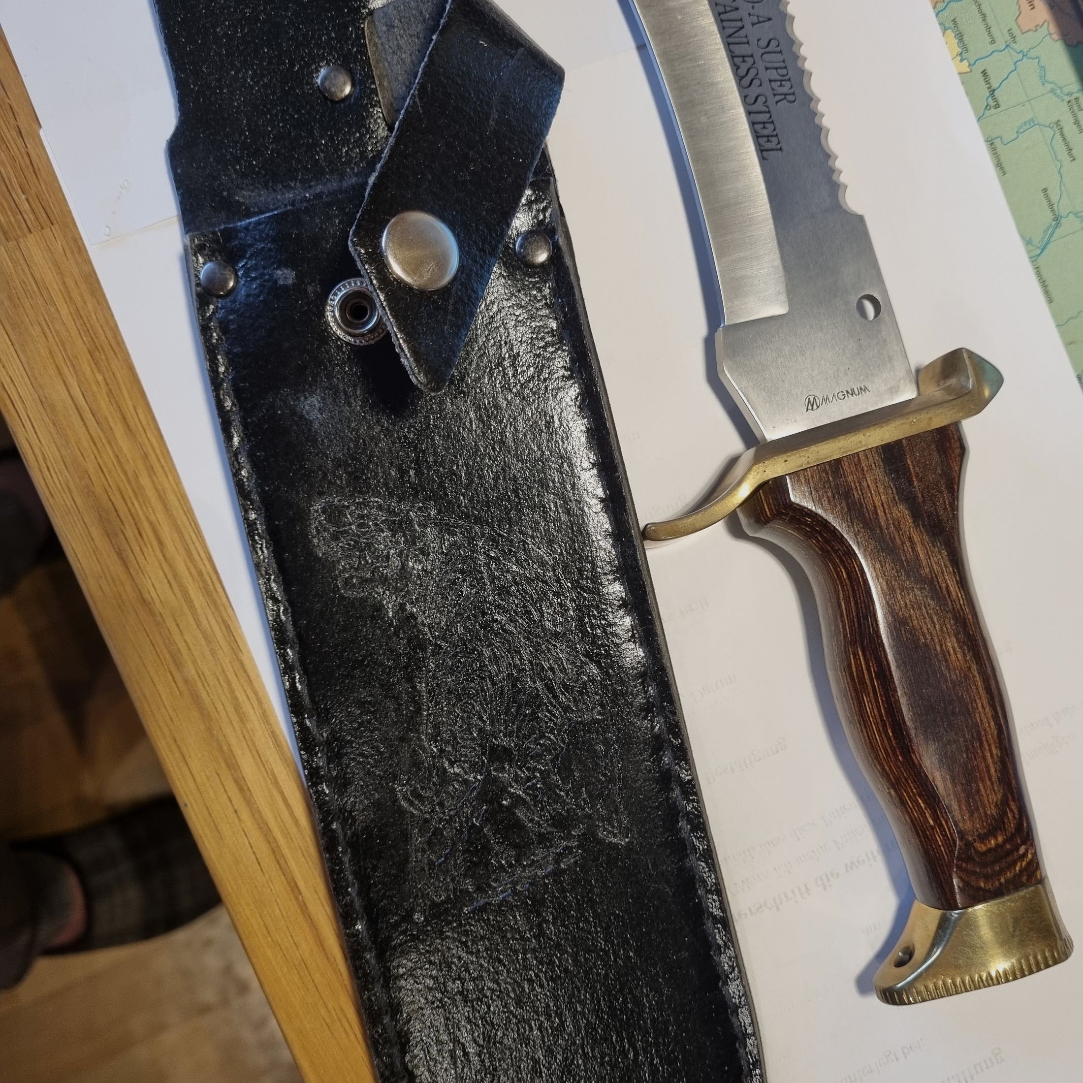 Messer MAGNUM RANGER 440-A Super, Bowiemesser, mit Sägezahnung Stainless Steel