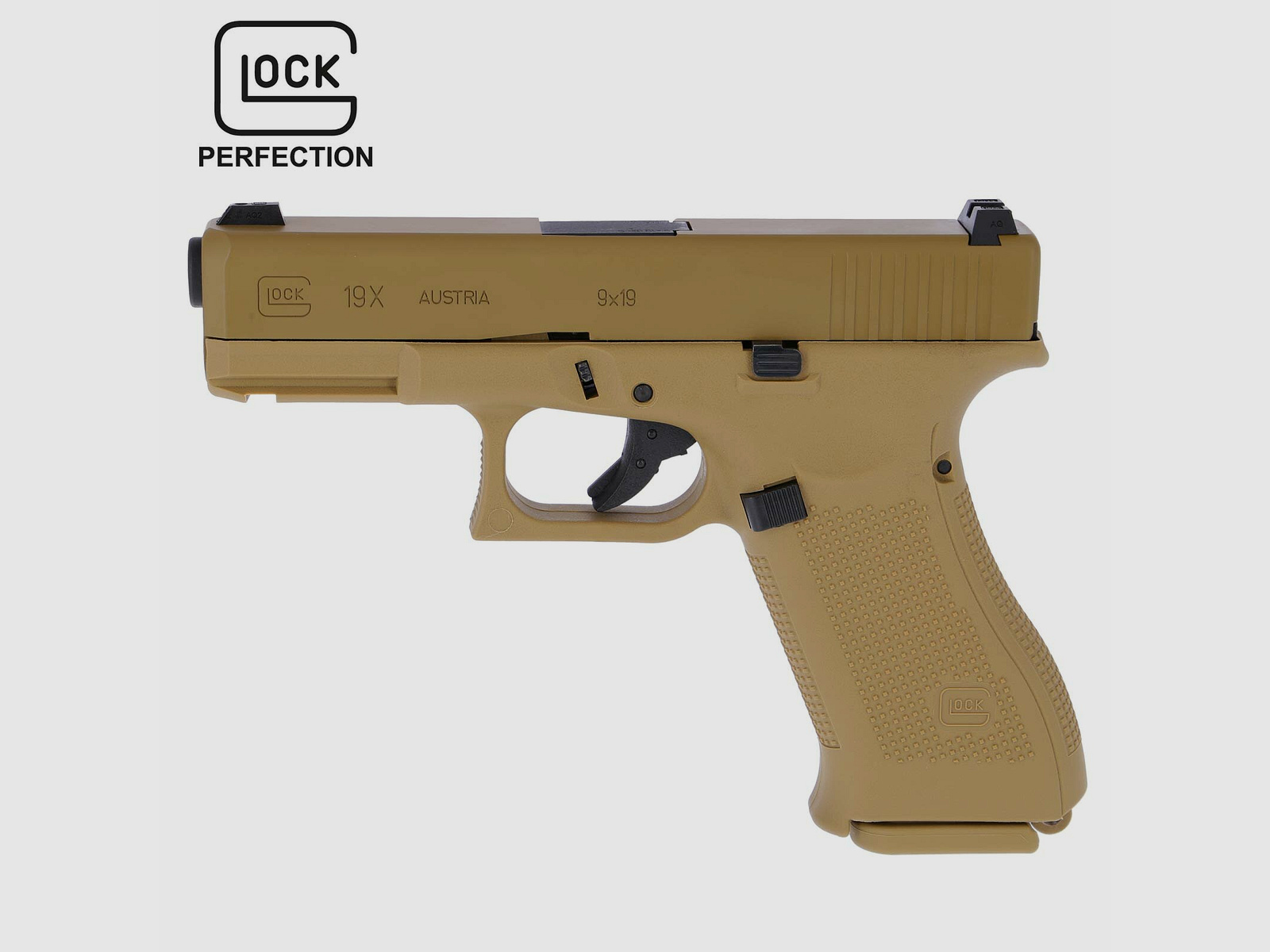 Glock 19X Softair-Pistole Coyote Kaliber 6 mm BB  Gas Blowback (P18)