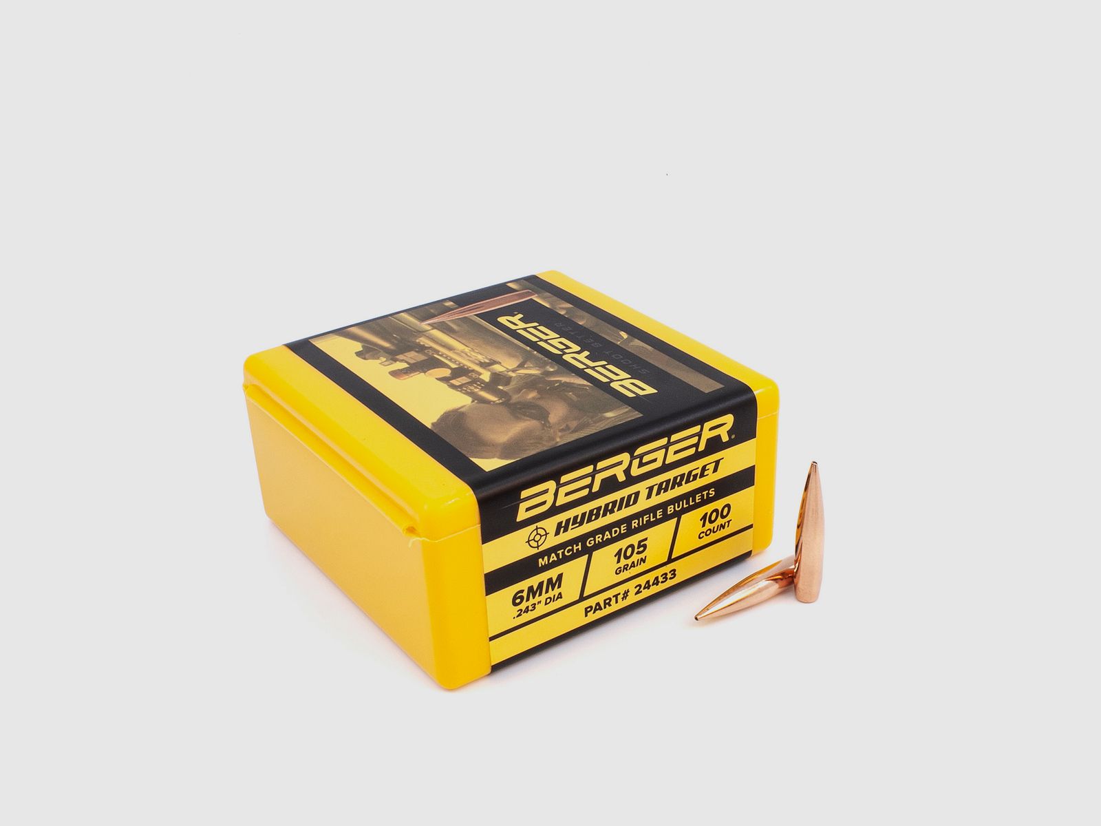 Berger Geschoss 6mm/.243 Hybrid Target 105GR 500 Stück