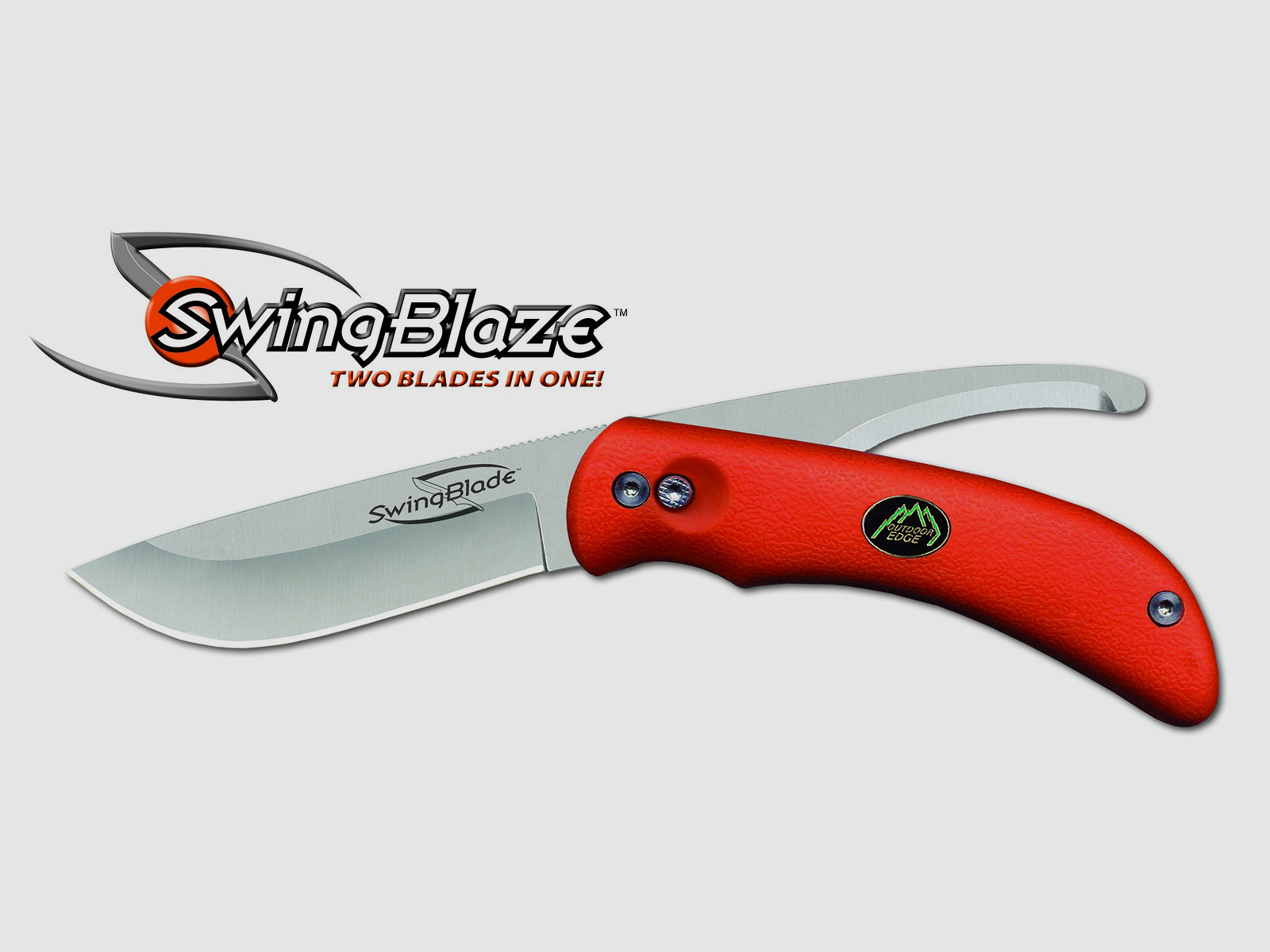 OUTDOOR EDGE SwingBlaze, met Drop-Point-Skinner en opensnijdmes, oranje
