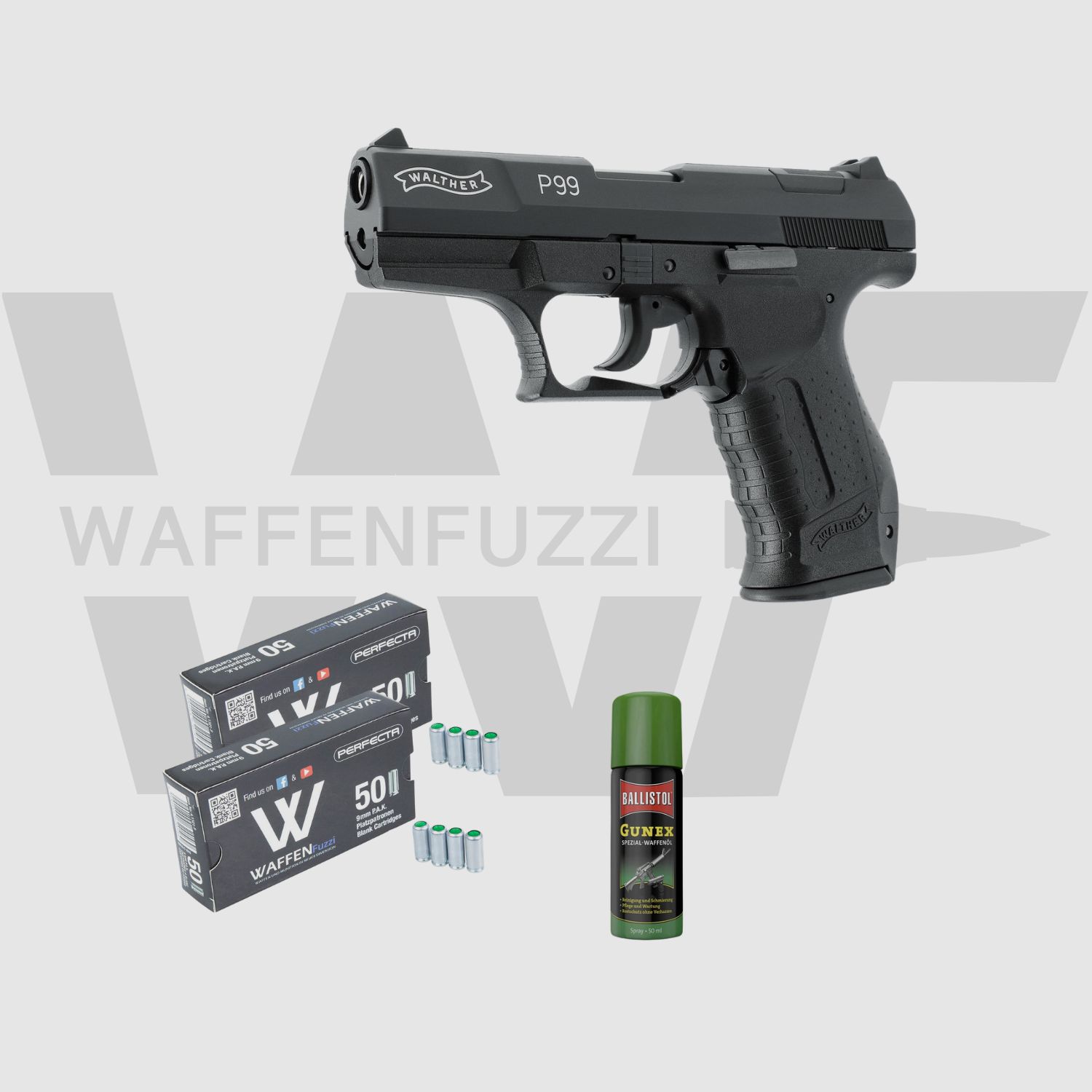 Walther P99 "S" Set de armas de fogueo Calibre 9mm PAK