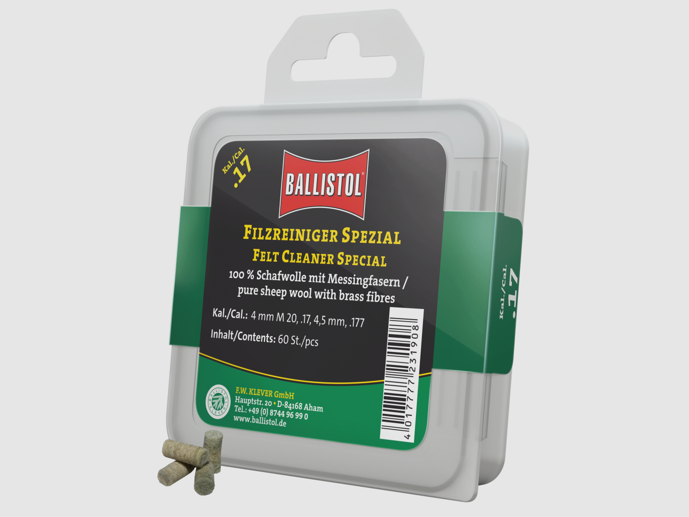 Ballistol Filzreiniger Spezial (60Stk) 4.5mm /.177, Bild 1 von 2