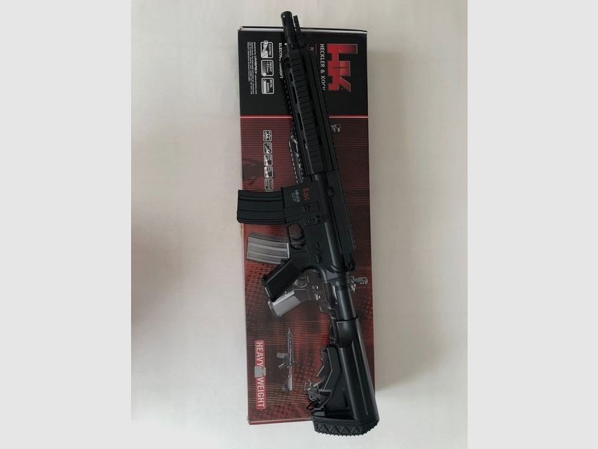 Heckler & Koch HK416C karabin softair 6mm automatyczny w pełni, w tym 2 x akumulator + oryginalne opakowanie + kulki 6mm