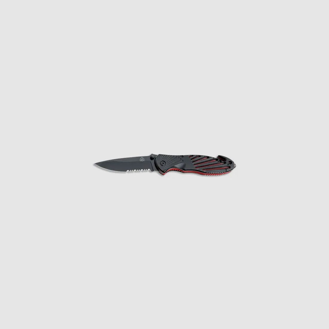 PUMA TEC Einhand-Rettungsmesser (Liner Lock Skelett schwarz)