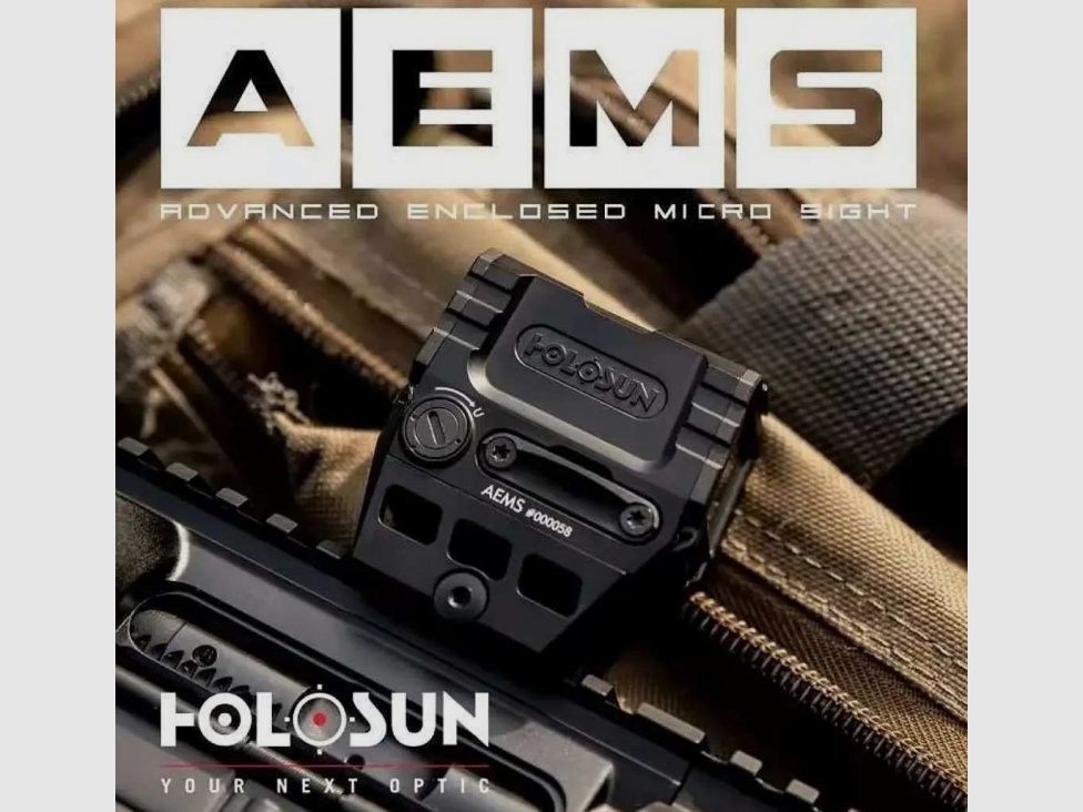 HOLOSUN AEMS GREEN 2MOA/ 65MOA CIRCLE/ 2MOA DOT & 65 MOA CIRCLE, immagine 2 di 2