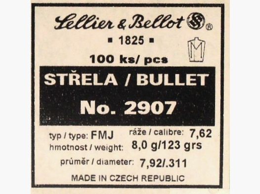 SELLIER & BELLOT 7,62 123GRS 311″