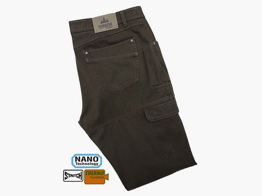 Foresta Thermo Cargohose mit Messertasche 50 Olive