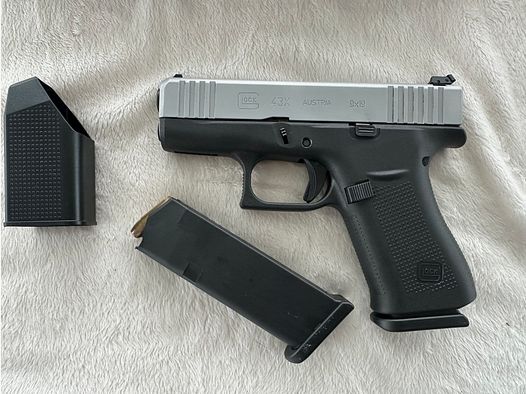 Glock 43X Silver Slide - Silber in 9mm - NEUWERTIG