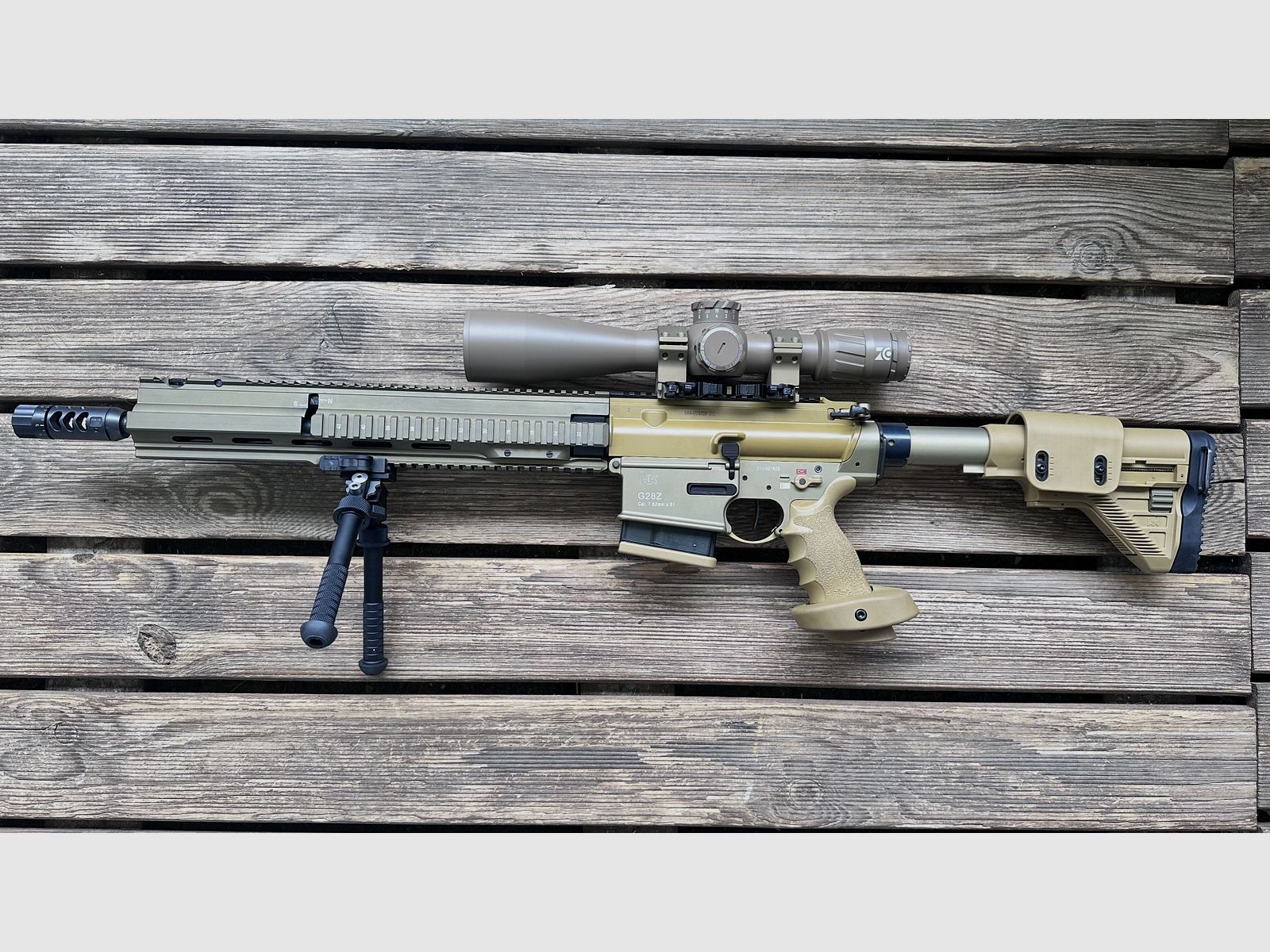 Heckler & Koch G 28 Z mit ZCO 527 Montage 20 MOA Zweibein Sinus Brake