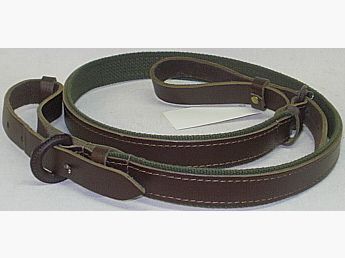 Leder mit grünem Gurt - 28 mm breit