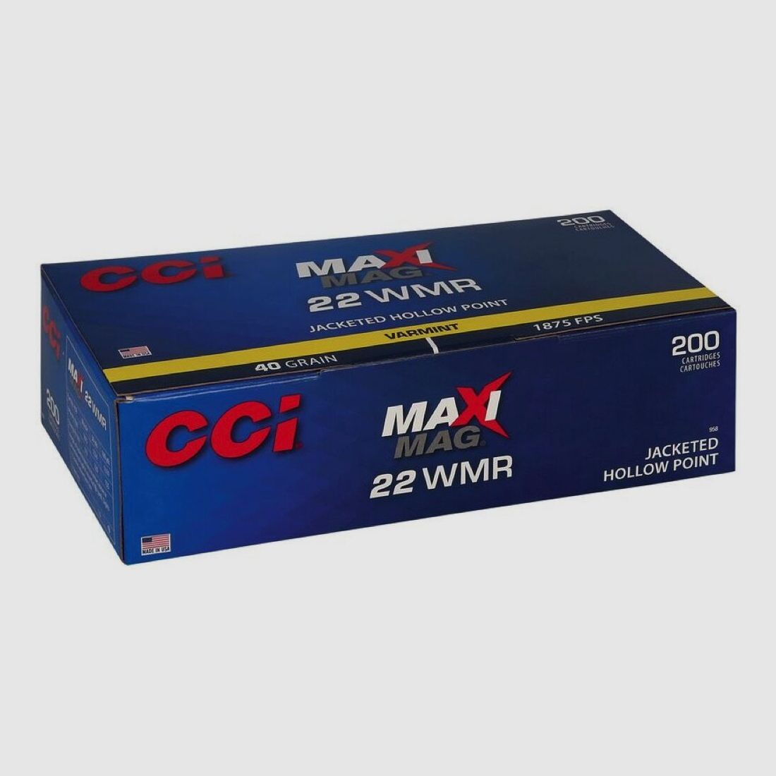 CCI Maxi-Mag JHP 40grs 200St .22wmr