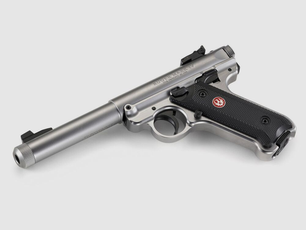 Ruger Mark IV 22/45 Stainless Threaded 5.5" - .22 lr