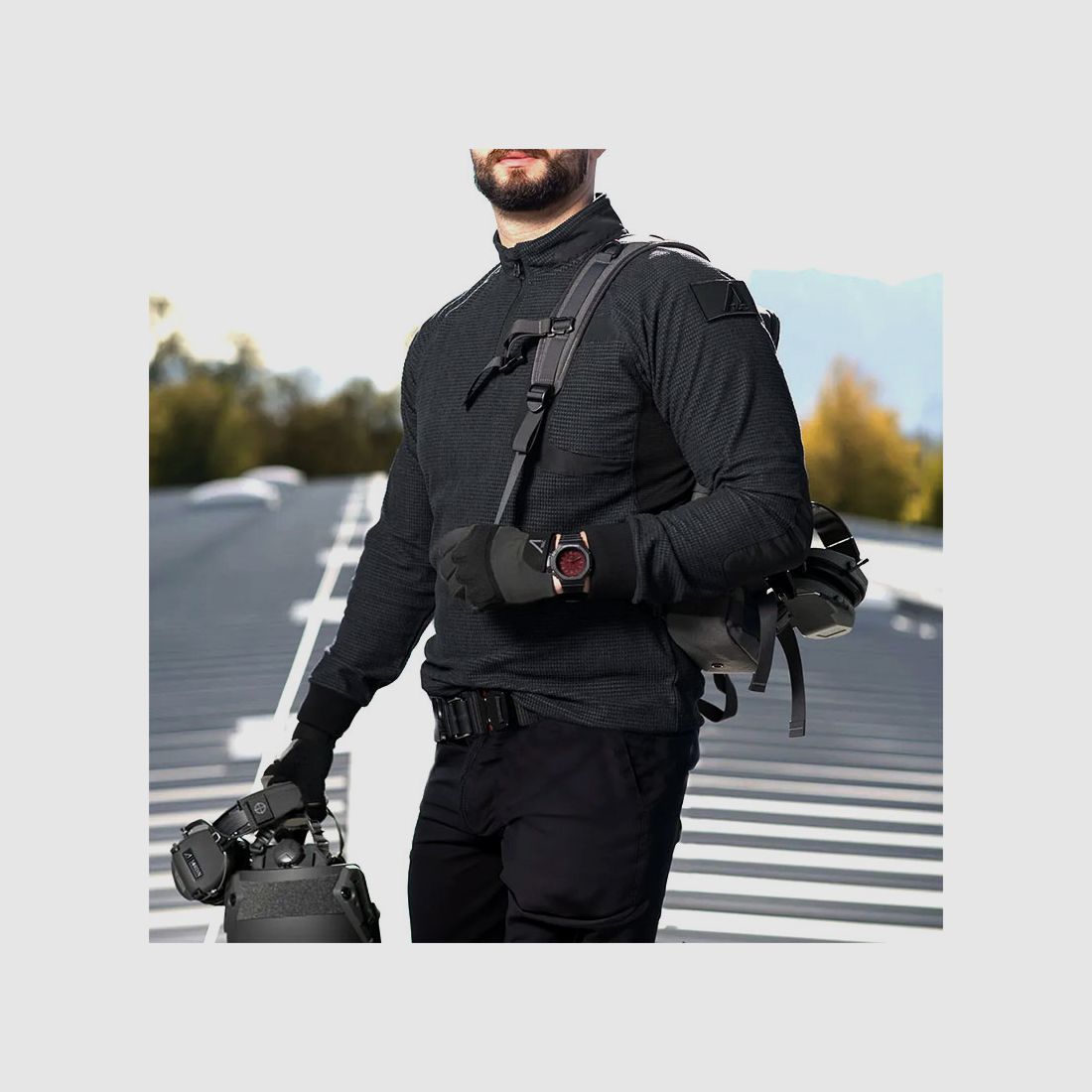 Jersey táctico para hombre ACE Schakal, negro, imagen 3 de 6