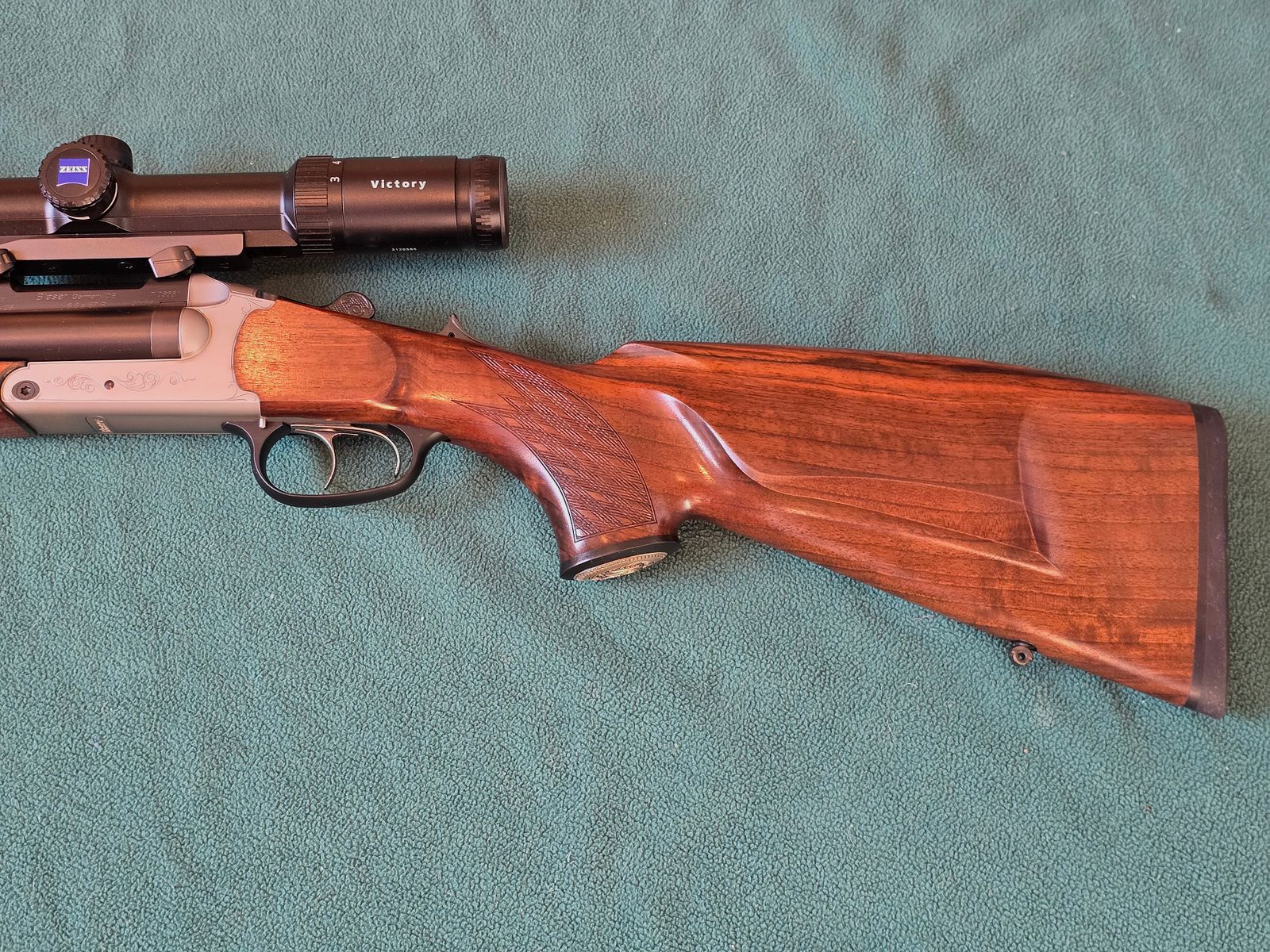 Blaser D99 Duo with Blaser saddle mount and Zeiss Varipoint 3-12 ×56 illuminated reticle