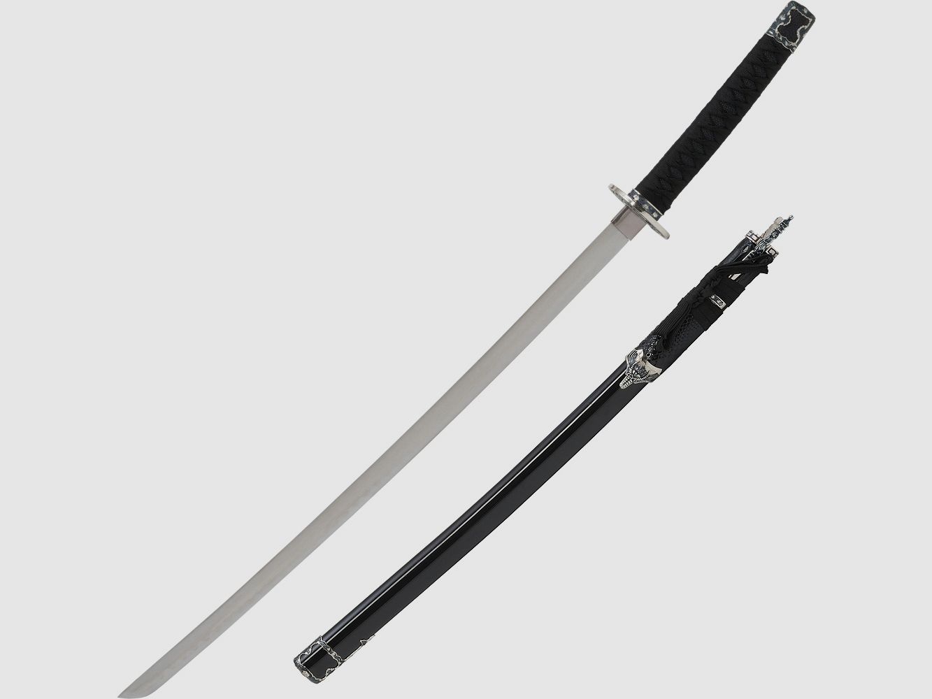 Katana mit Beimessern schwarz