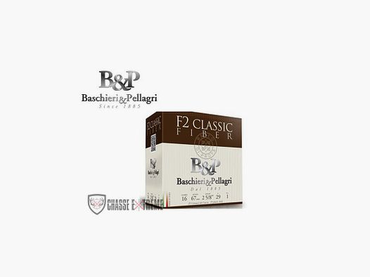 25 Cartucce B&P F2 Classic Fiber 29 g Cal 16/67