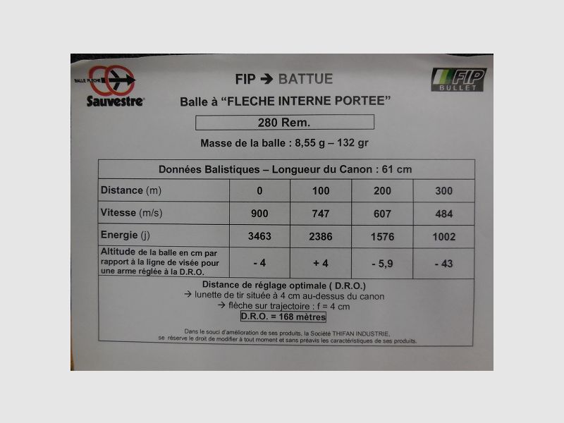 Sauvestre FIP Battue 280 rem 132 gr, Bild 4 von 4