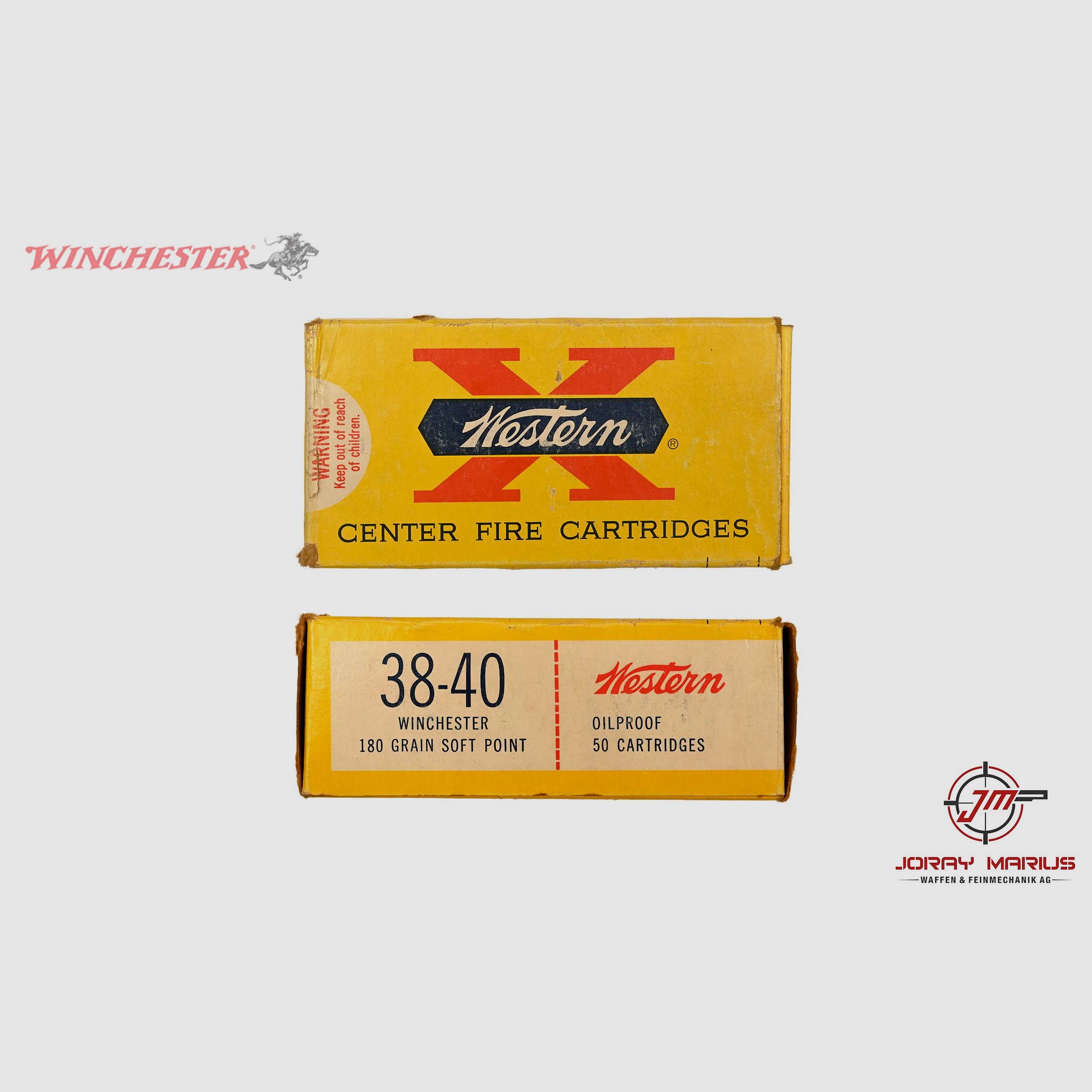 .38-40 Winchester Western Sammlermunition 180 gr Soft Point