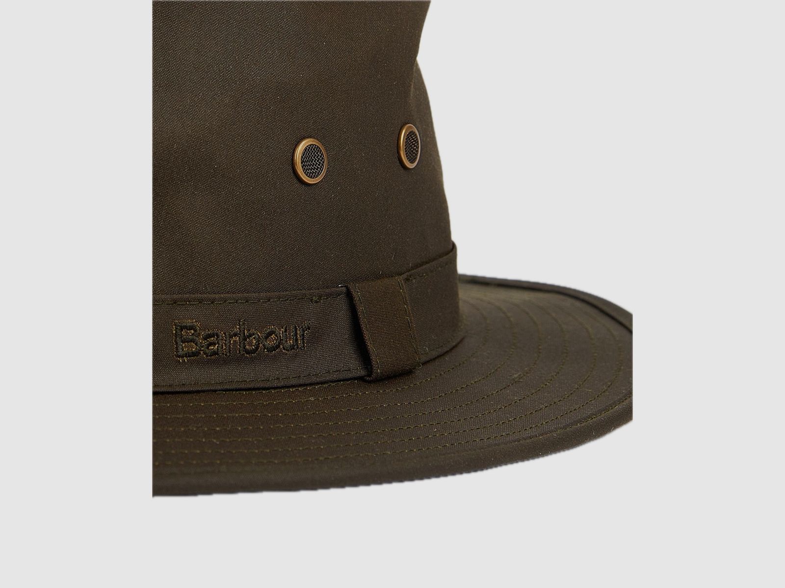 BARBOUR Dawson Wax Safari Hat Olive