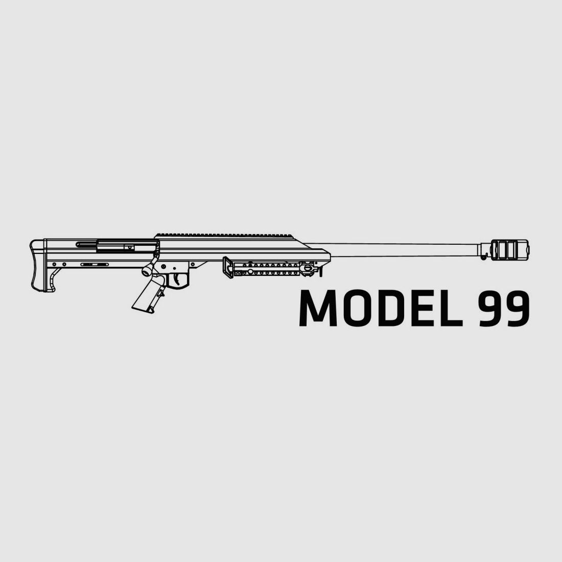 BARRETT single-shot rifle BARRETT model 99 in .50 BMG with HEAVY BARREL 32" in FDE - Flat Dark Earth