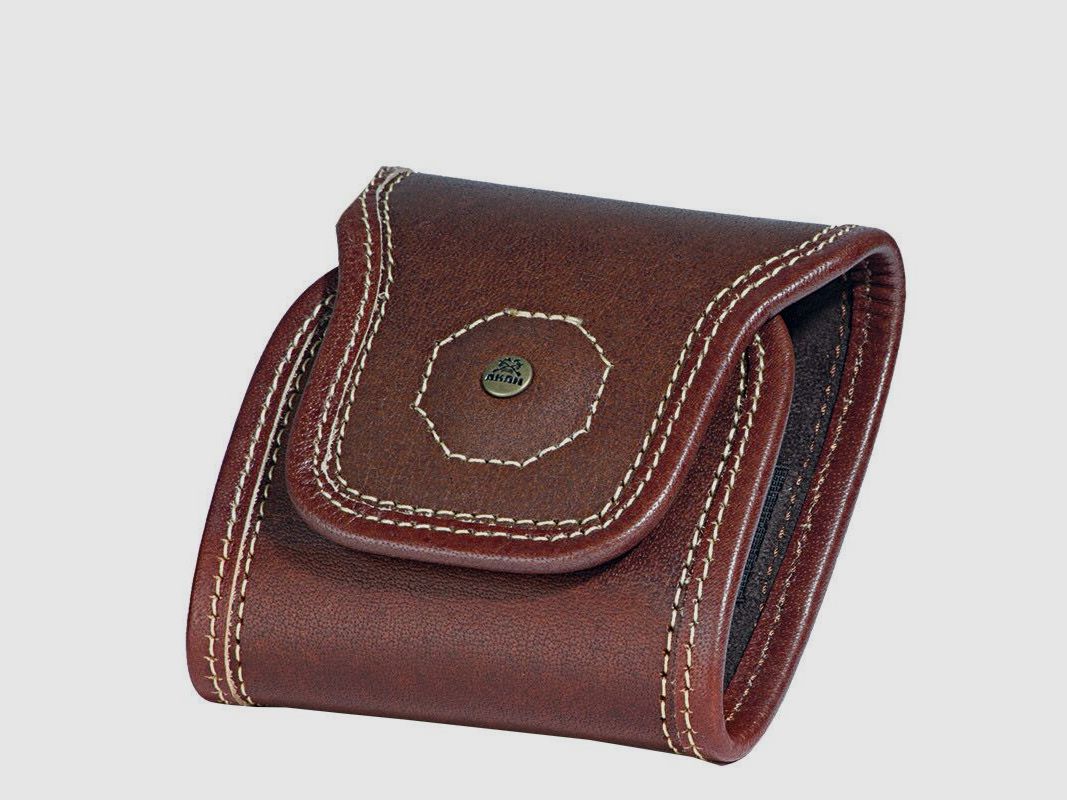 AKAH Patronenetui Kernleder für 7 Kugelpatronen