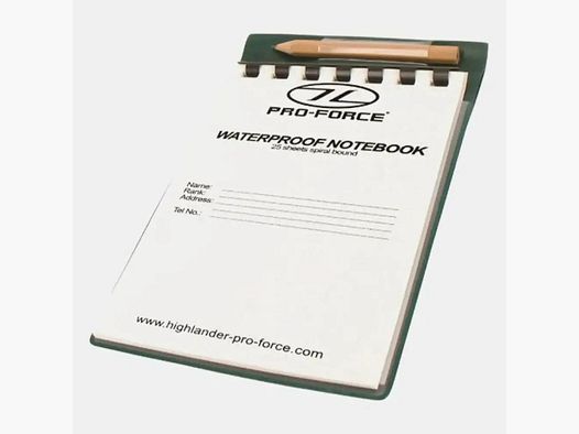 Highlander Waterproof Notepad Olive