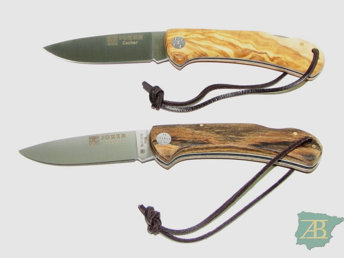 JOKER COCKER NB-134 und NO-134 Klinge aus MOVA-Stahl und Holzgriff