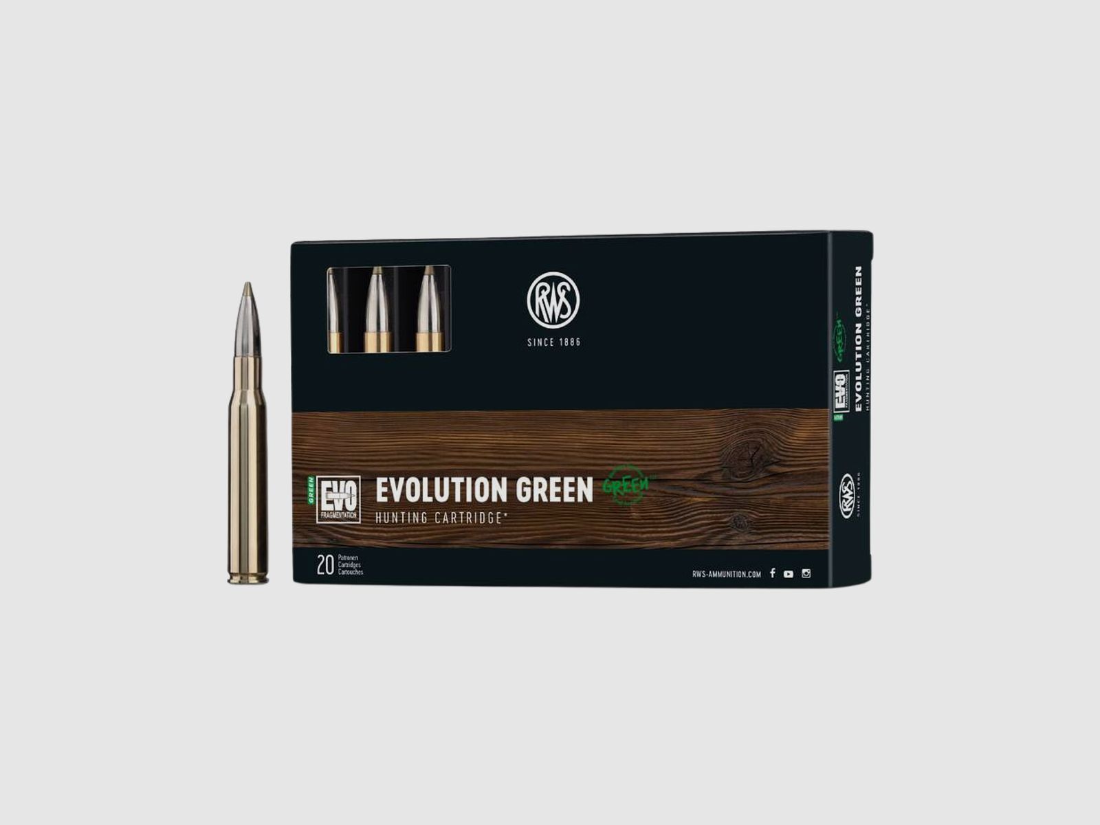 RWS EVO GREEN calibro .30-06. 20 colpi 139grs
