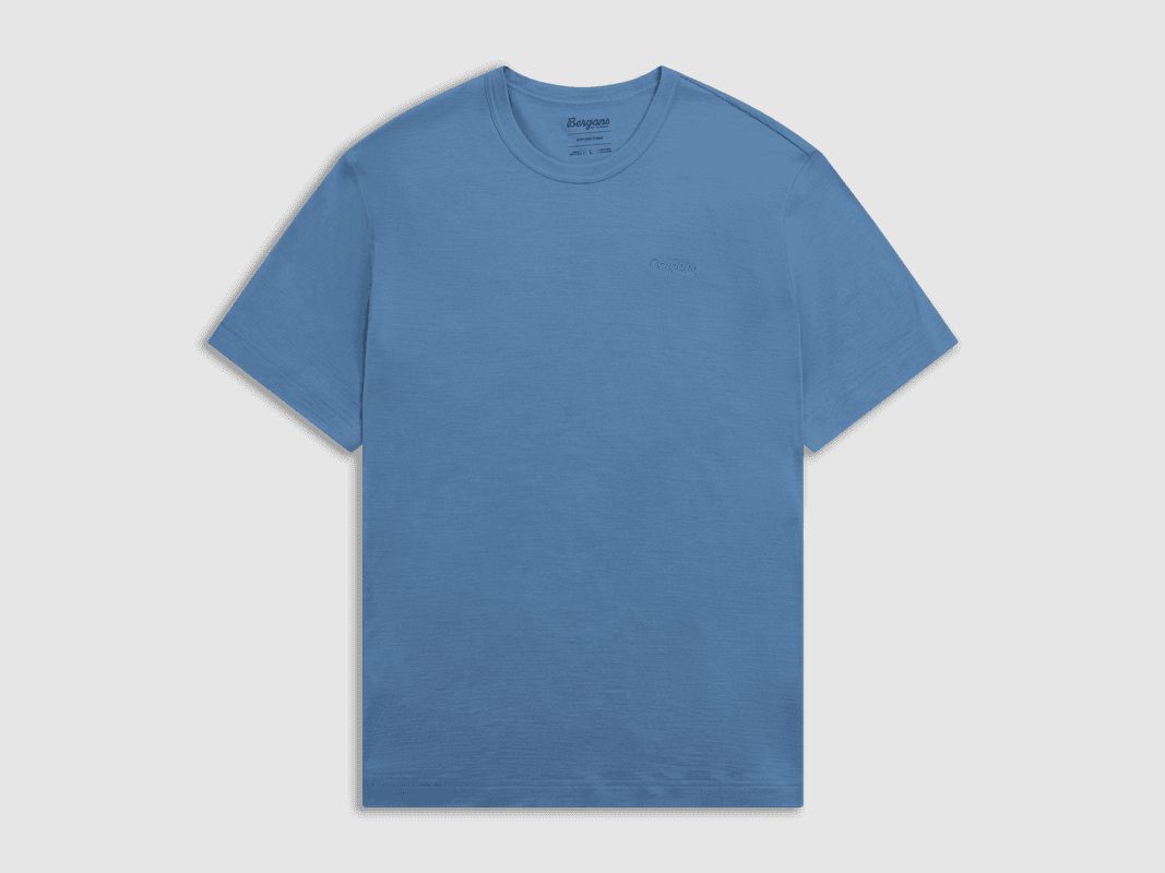 Bergans Logo Merino Tee Men Elemental Blue XL