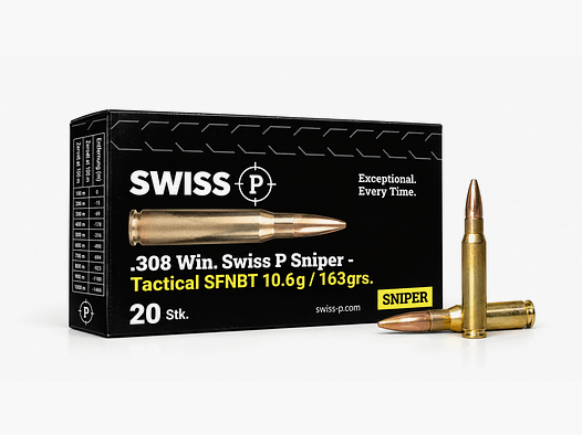 .308 Win. Swiss P Sniper – Tactical SFNBT 10.6g / 163grs. – 20 pcs.