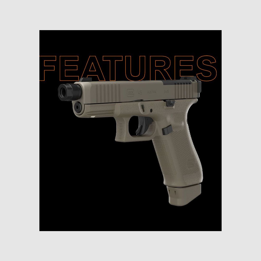 Pistole GLOCK 45 HUNTER EDITION MOS FILETE 9X19, Bild 4 von 5