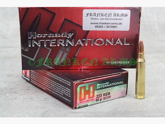Hornady ECX .223 Rem. 50gr. 3,2g 20 Stück Staffelpreise