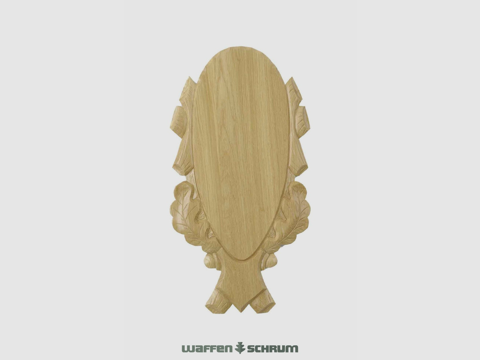 Eurohunt antler board 45x20cm oak - light - carved outer dimensions 57x33cm