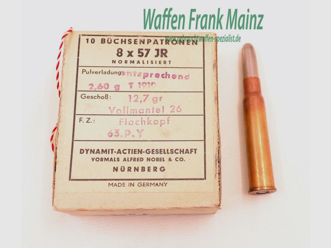 RWS (WZd.Fa.Rottweil) Büchsenpatronen 8x57 JR