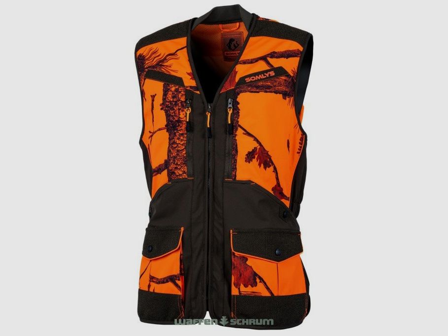 Somlys Kamizelka sygnalizacyjna Softshell Camo ogień/ ciemnozielony