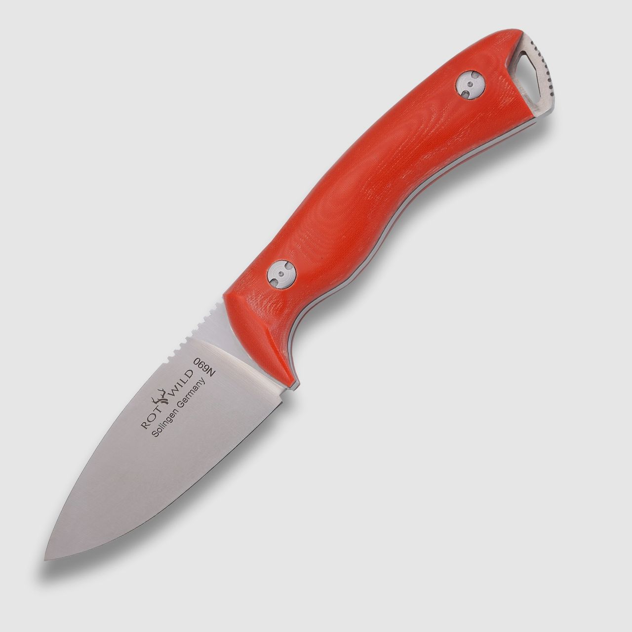ROTWILD Hunting Knife "Milan" Micarta orange