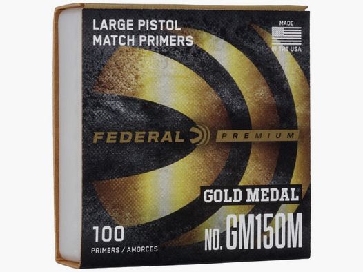 Federal GM150M Gold Medal Large Pistol Primer VE100