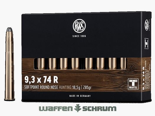 RWS 9,3x74R TMR 18,5g - 285gr