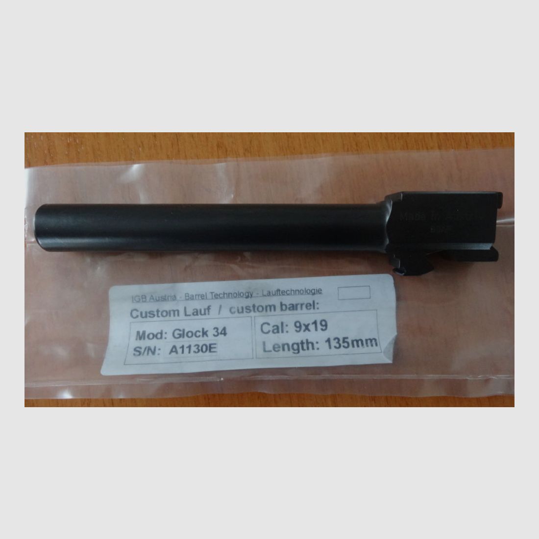 IGB Austria IGB exchange barrel in 9mm for Glock 23 or Glock 32, image 3 of 3